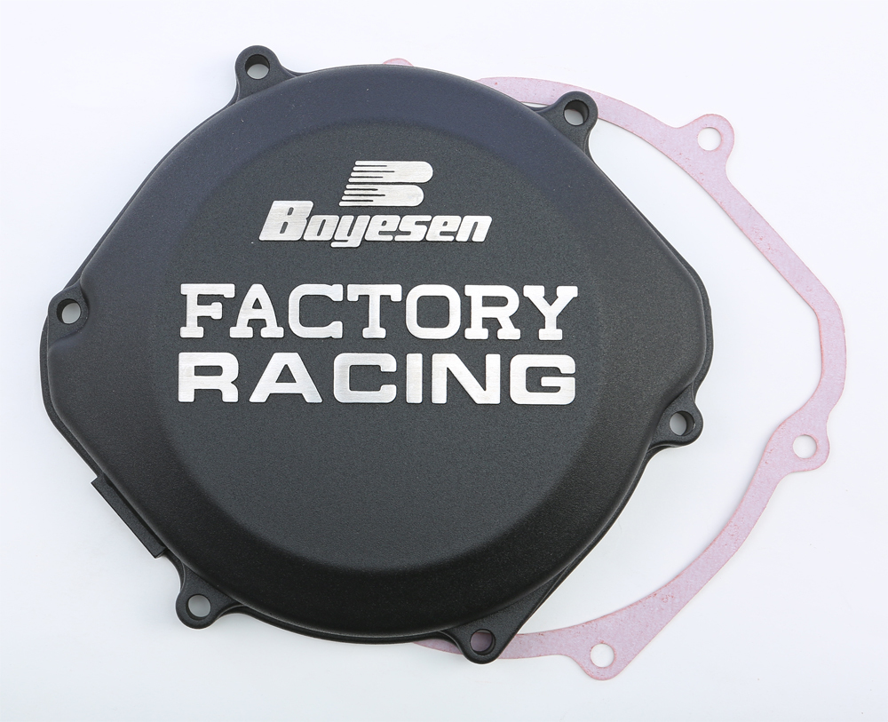 Factory Racing Clutch Cover - Black - For 87-01 Honda CR500R CR250R - Click Image to Close