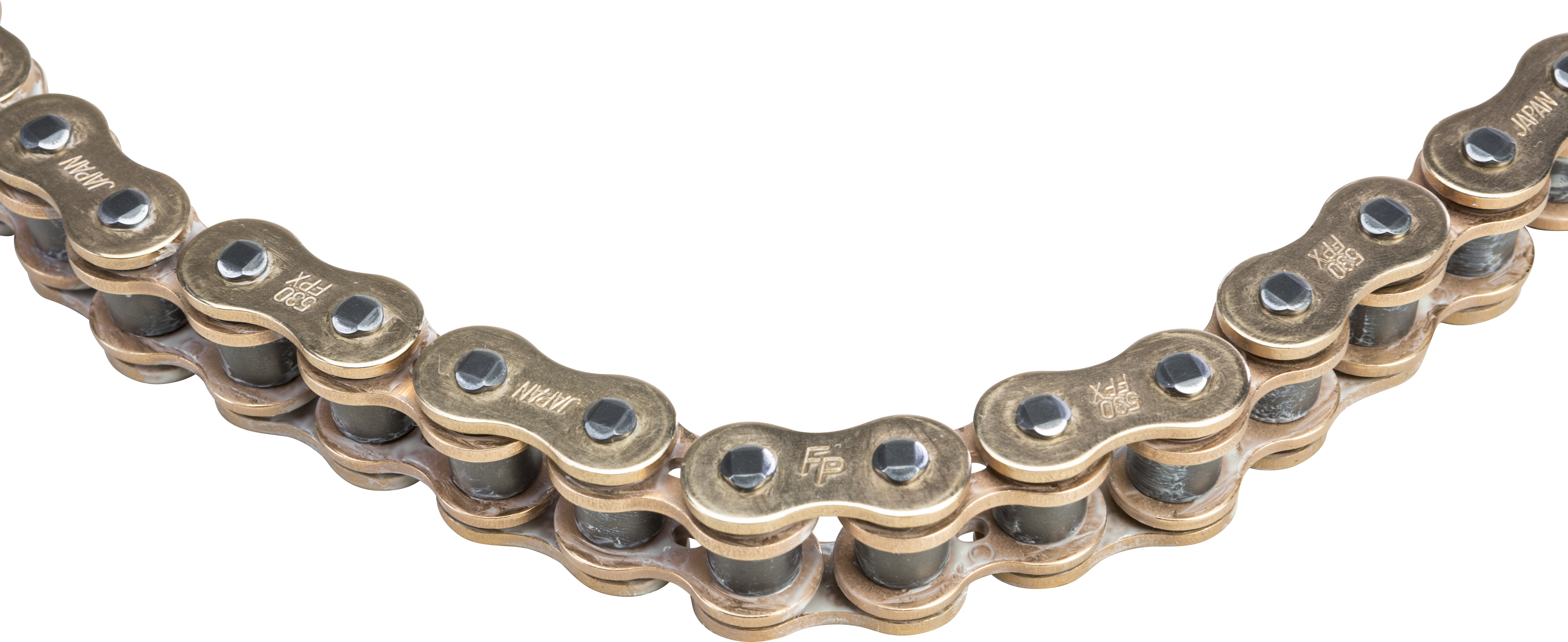 X-Ring Sealed Chain 530 Pitch X 130 Links Gold - Click Image to Close