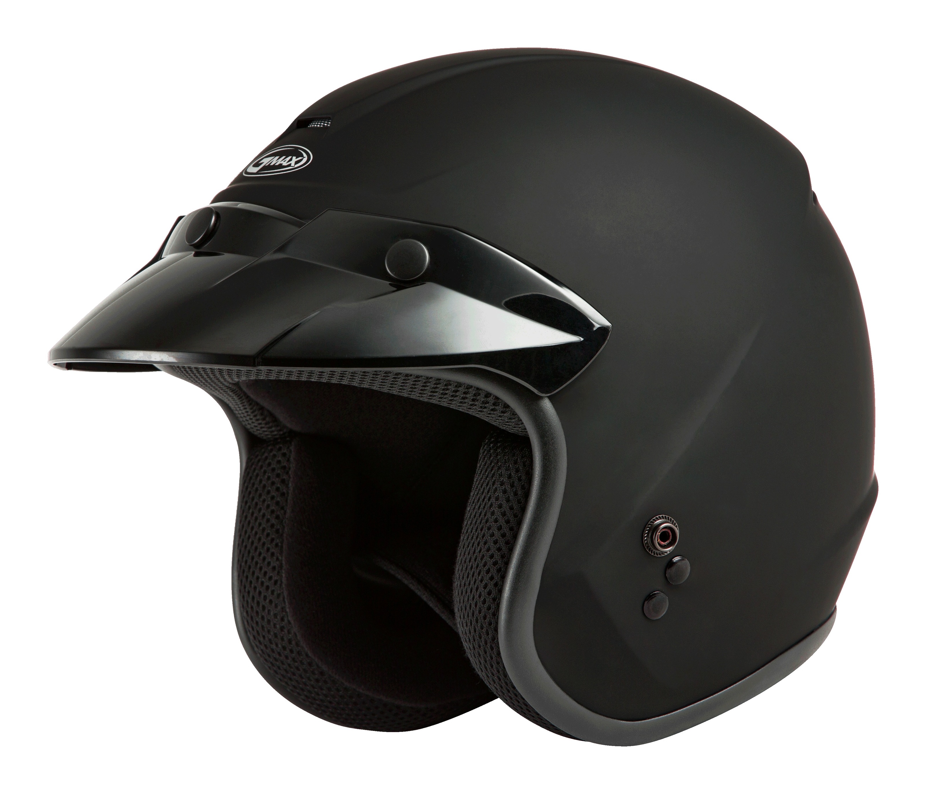 GMAX OF-2 Open-Face Helmet Matte Black Medium - Open-face helmet For GMAX OF-2 models - Click Image to Close