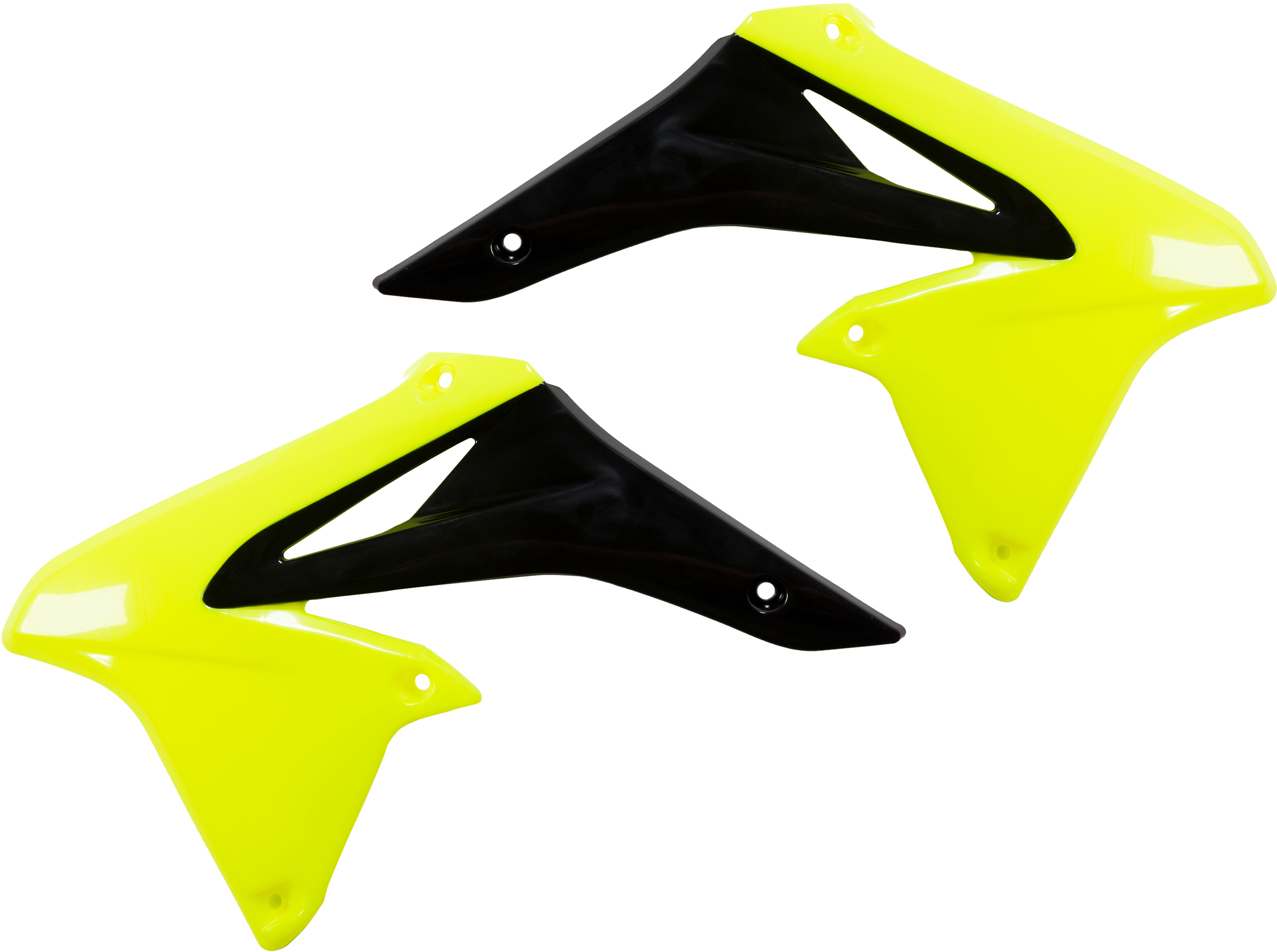 Radiator Shrouds - Fluorescent Yellow/Black - Click Image to Close