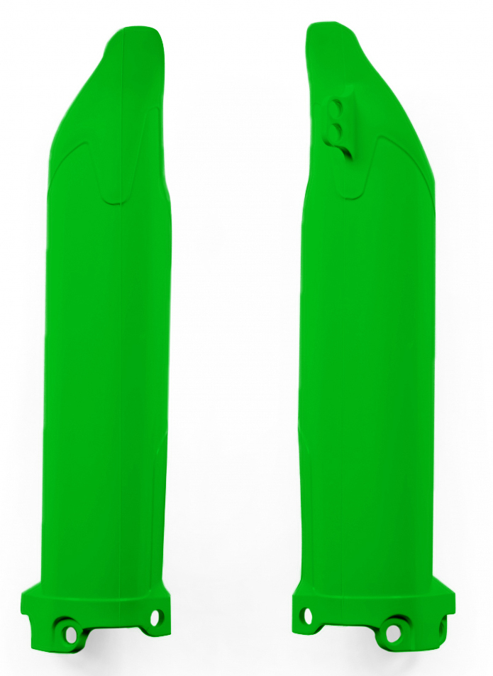 Lower Fork Cover Set - Green - For 09-16 Kawasaki KX250F KX450F - Click Image to Close