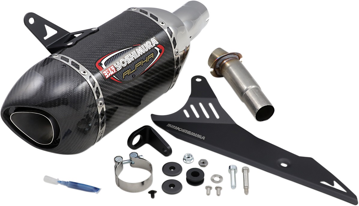 Signature Alpha Carbon Fiber Slip On Exhaust - For 16-20 Suzuki GSXS1000 - Click Image to Close