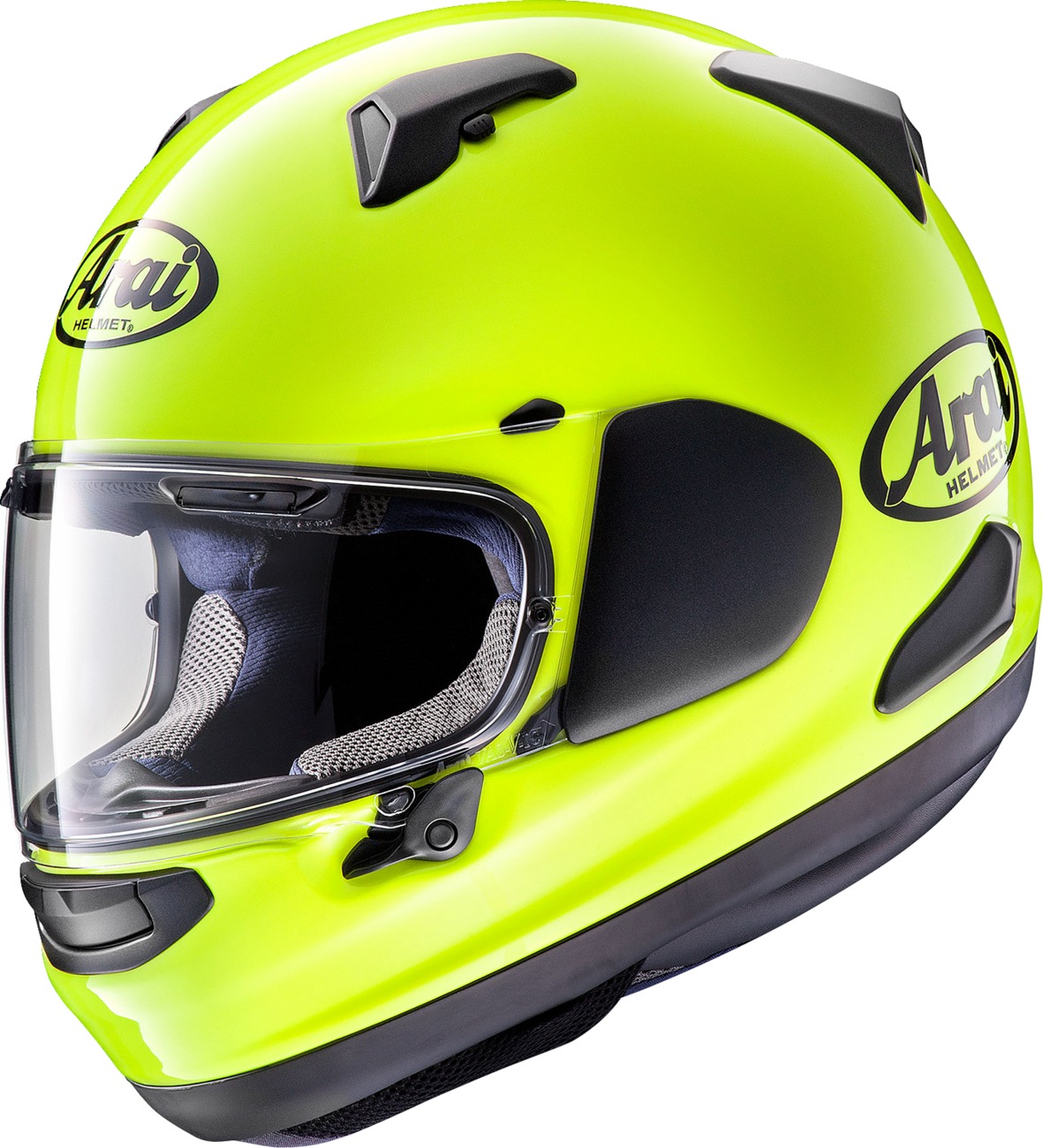 Arai Signet-X Solid Helmet XS Fluorescent Yellow - Full face helmet in XS, Fluorescent Yellow - Click Image to Close