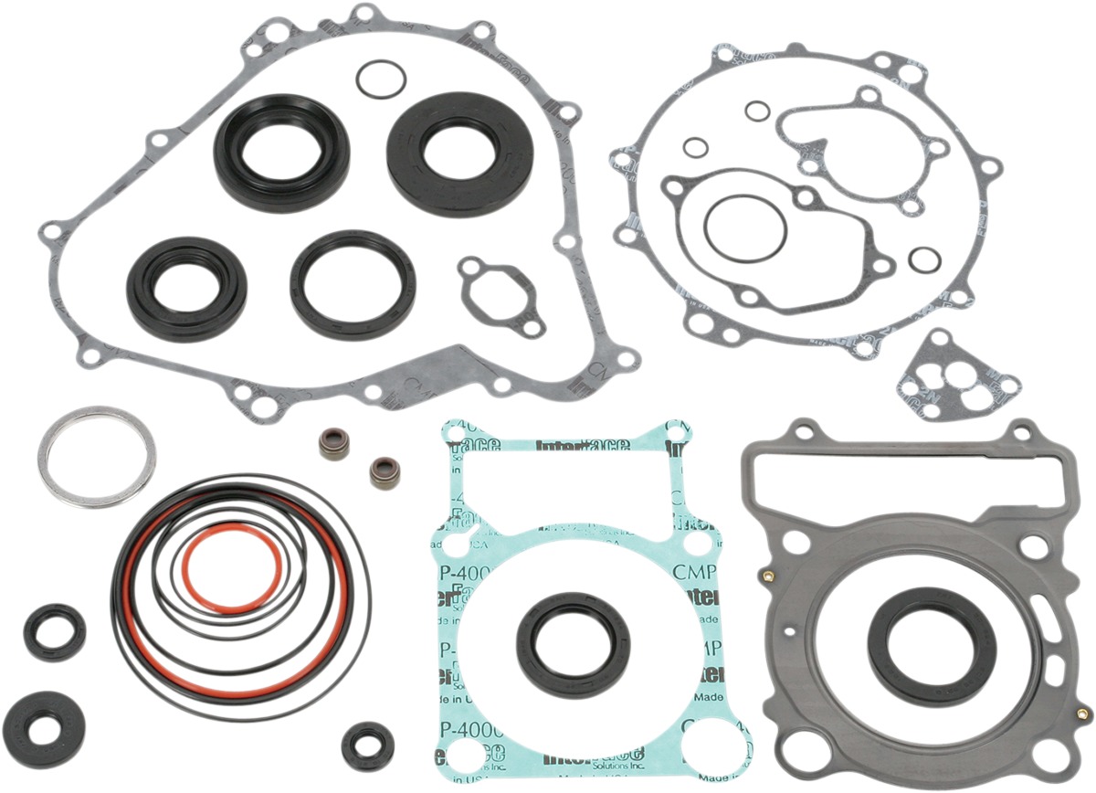 Complete Gasket Kit w/Oil Seals - For Yamaha Kodiak Rhino Grizzly Wolverine - Click Image to Close