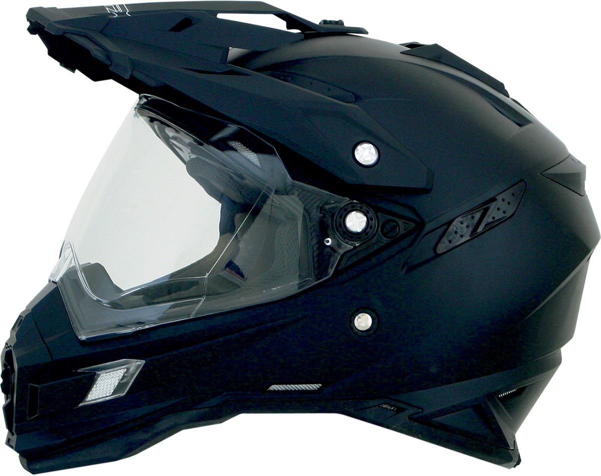 FX-41DS Full Face Dual-Sport Helmet Matte Black Medium - Click Image to Close