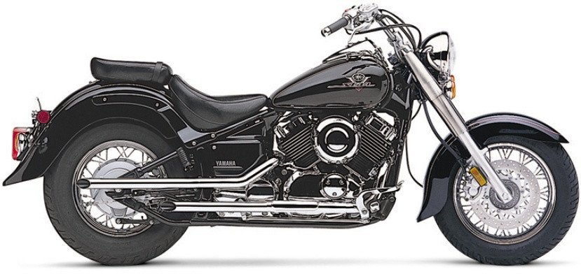 Drag Pipes Slip On Exhaust - For 04-11 Yamaha V-Star 1100 - Click Image to Close
