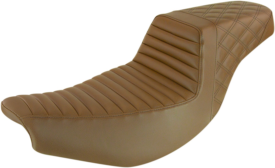 Step-Up Tuck and Roll 2-Up Seat Brown - Click Image to Close