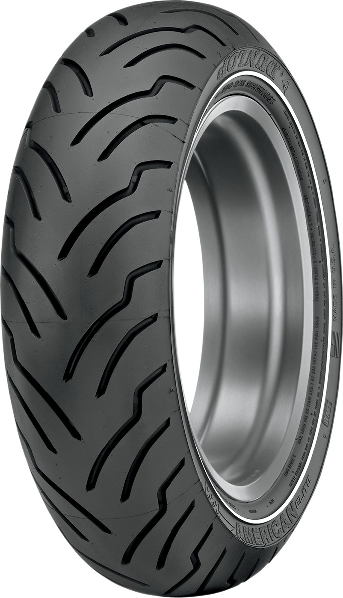 American Elite Rear Tire 180/65B16 81H Bias TL White Wall - Click Image to Close