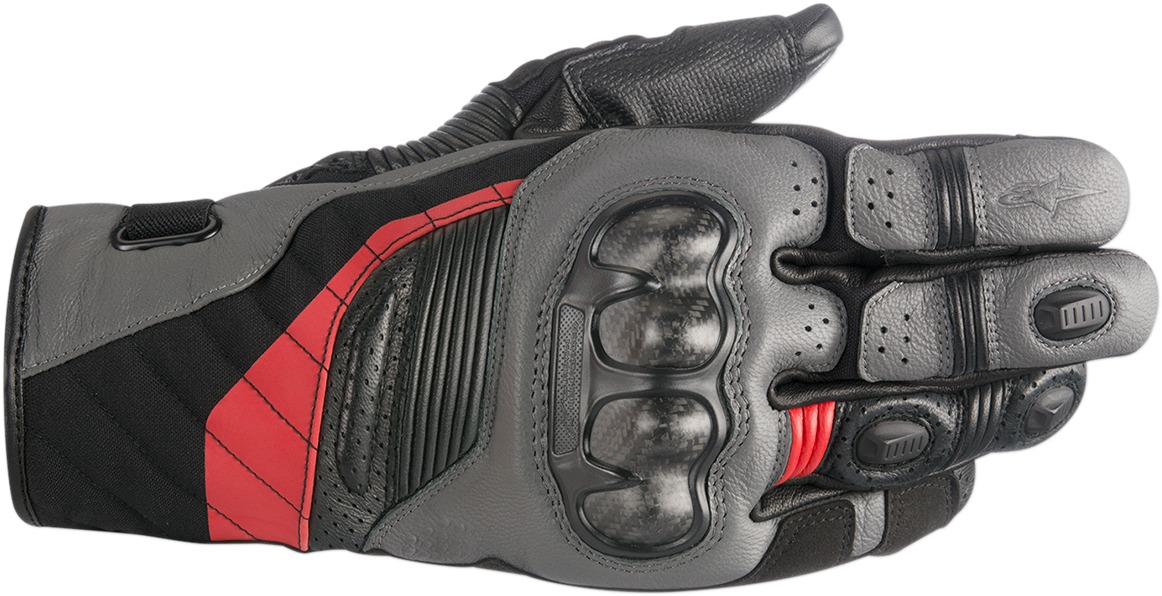 Belize Drystar Street Riding Gloves Black/Gray/Red Large - Click Image to Close