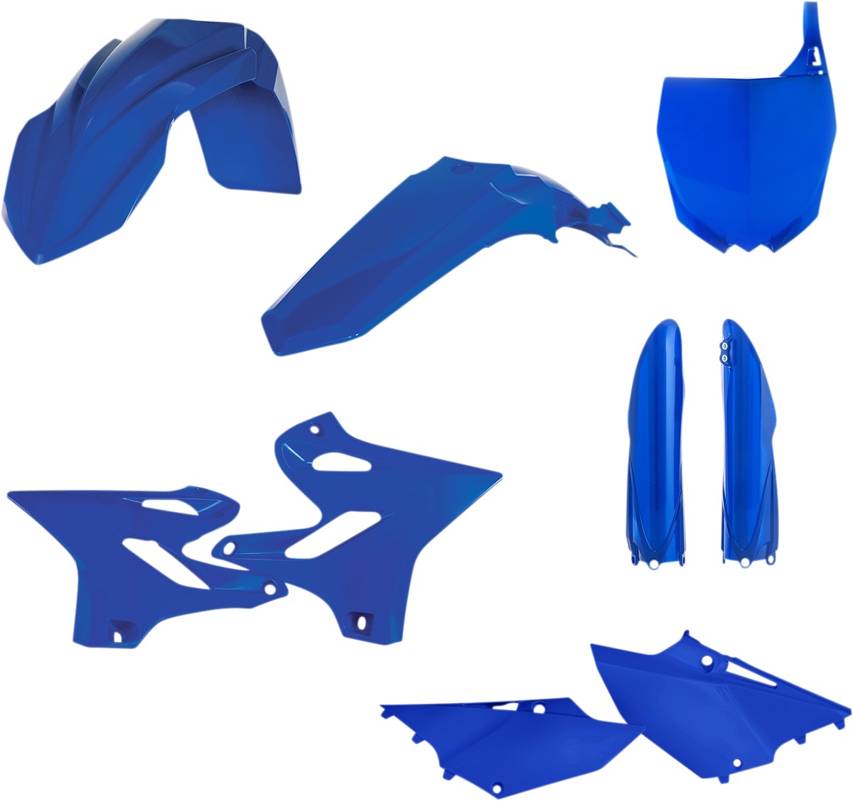 Full Plastic Kit - Blue - Fits Many Yamaha YZ125/250/X - Click Image to Close