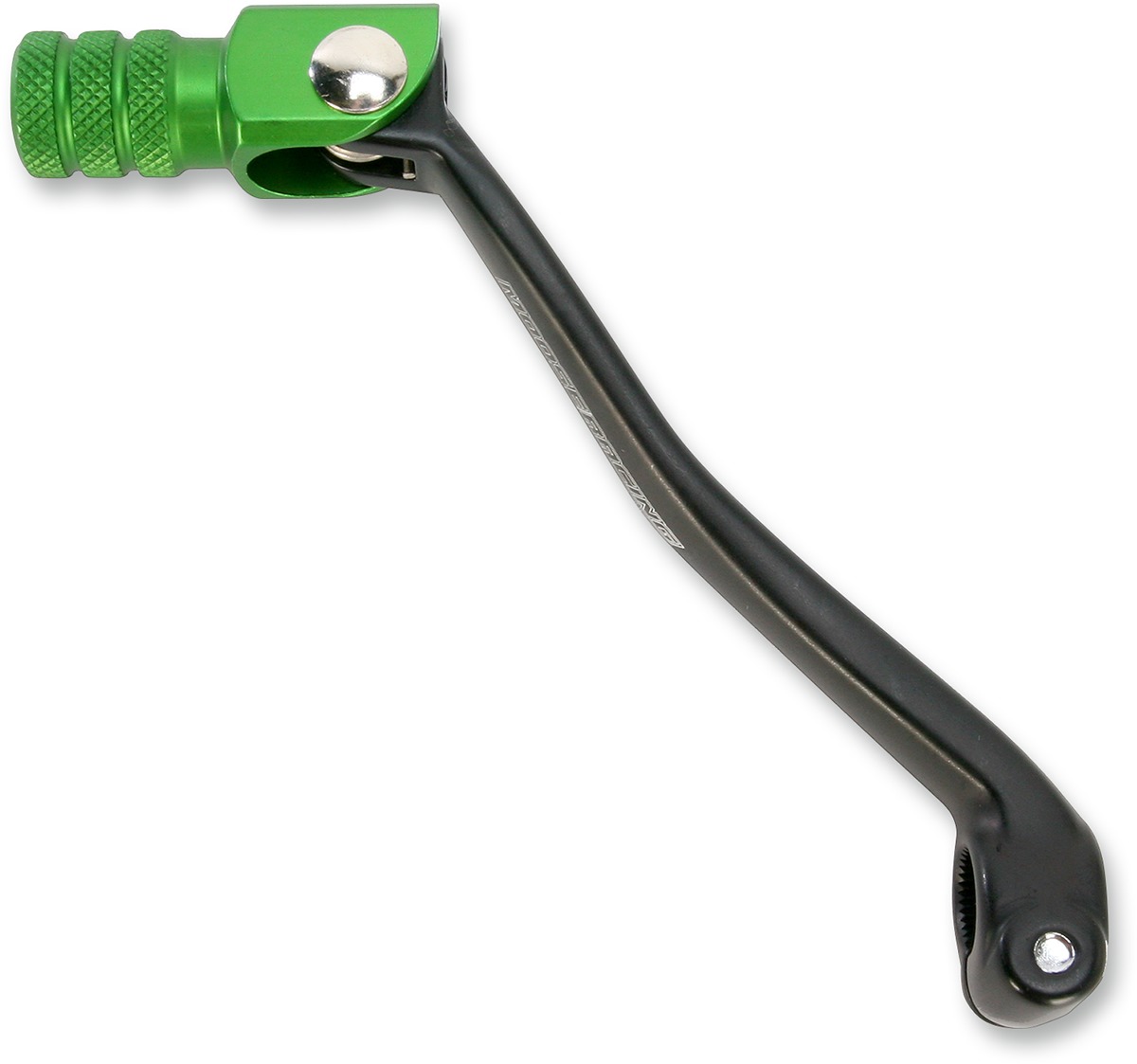 Anodized Forged Folding Shift Lever Black/Green - For KLX450R KX450F - Click Image to Close