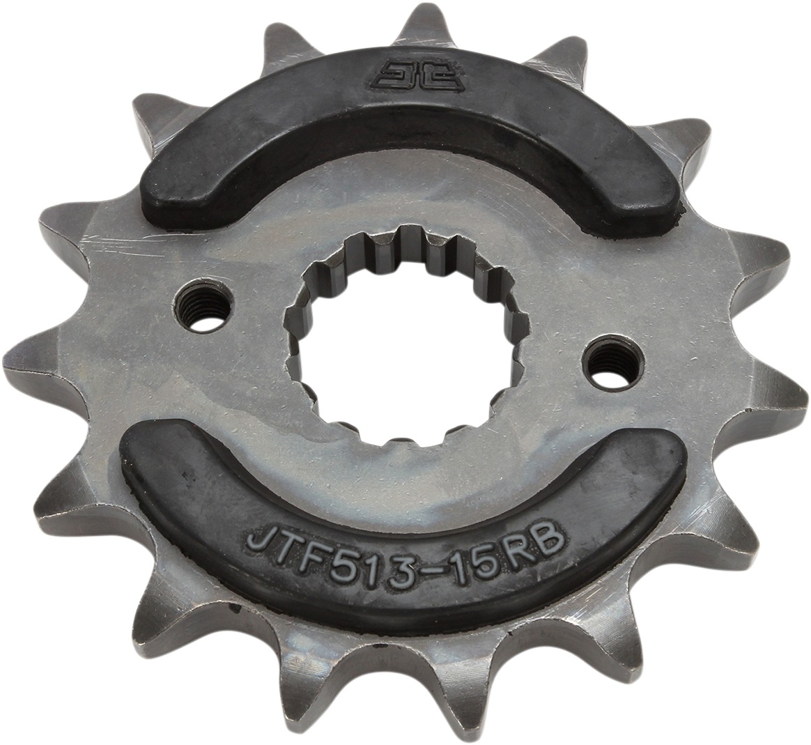 Front Steel Countershaft Sprocket w/ Rubber Damper - 15 Tooth 530 - Click Image to Close