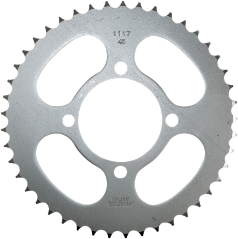 Rear Steel Sprocket 45T - For 70-18 Yamaha 50-110cc - Click Image to Close