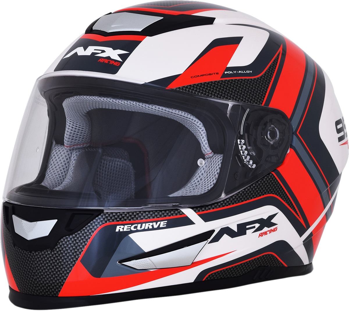 FX-99 Full Face Street Helmet Red Small - Click Image to Close