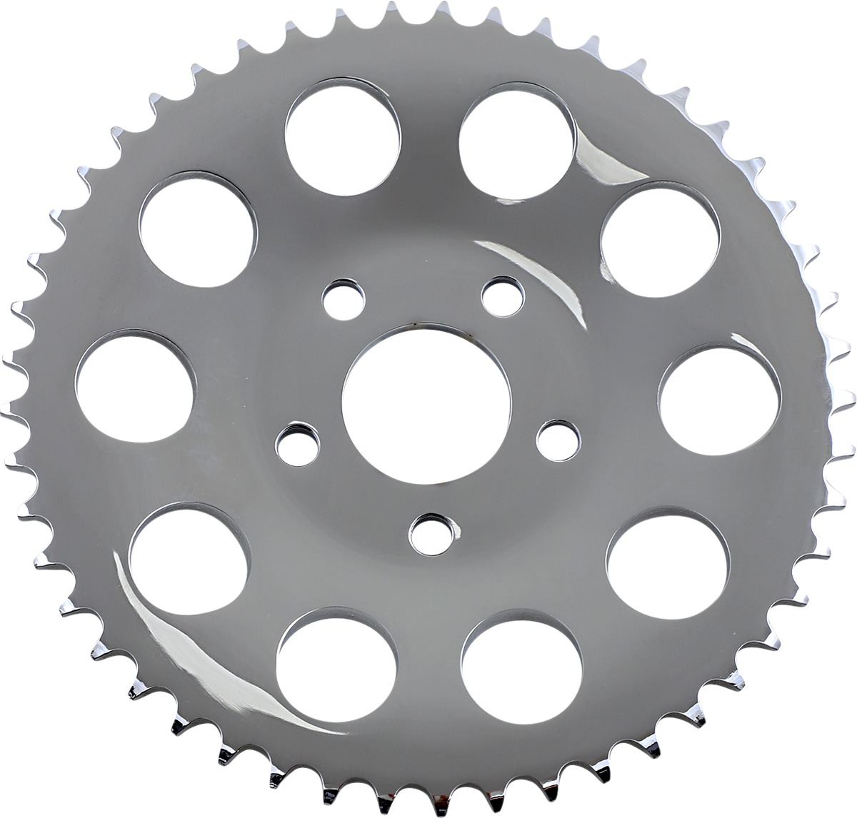 Carbon Steel Rear Sprocket 49T Chrome 0.46" Offset - Click Image to Close