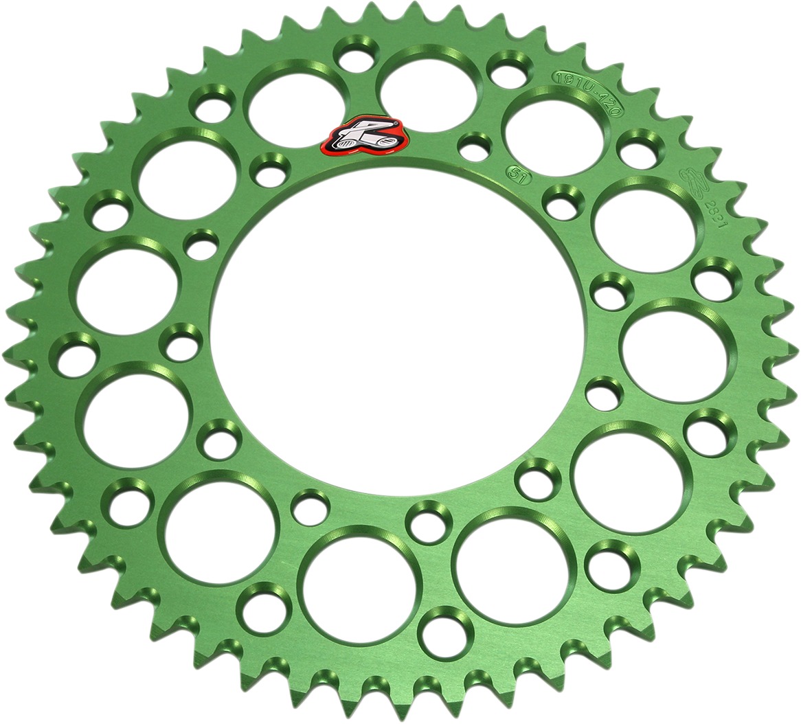 420 51T Rear Sprocket Green - For Kawasaki KX100 KX80 KX85 - Click Image to Close