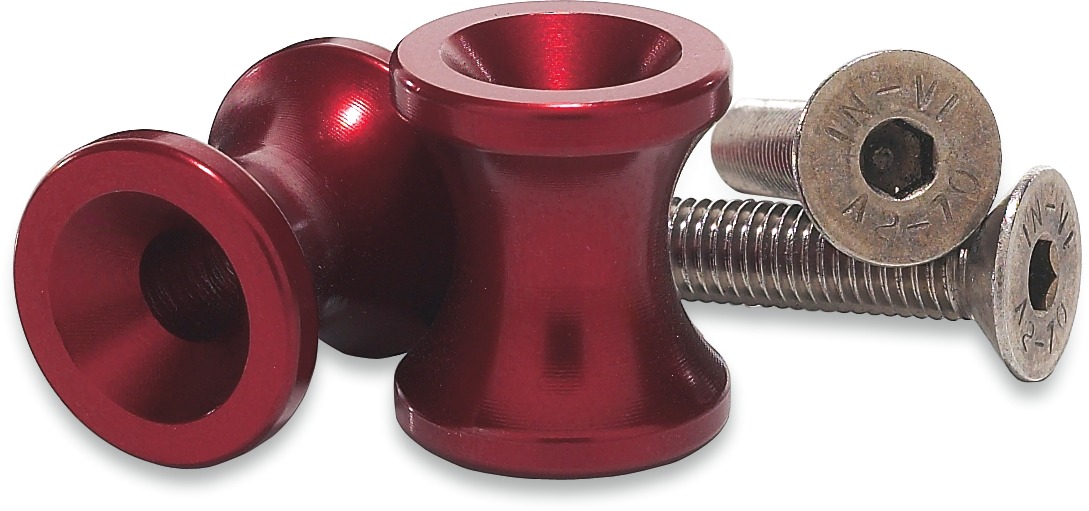 Swingarm Spools - Swingarm Spools-10mm Bolt Red - Click Image to Close