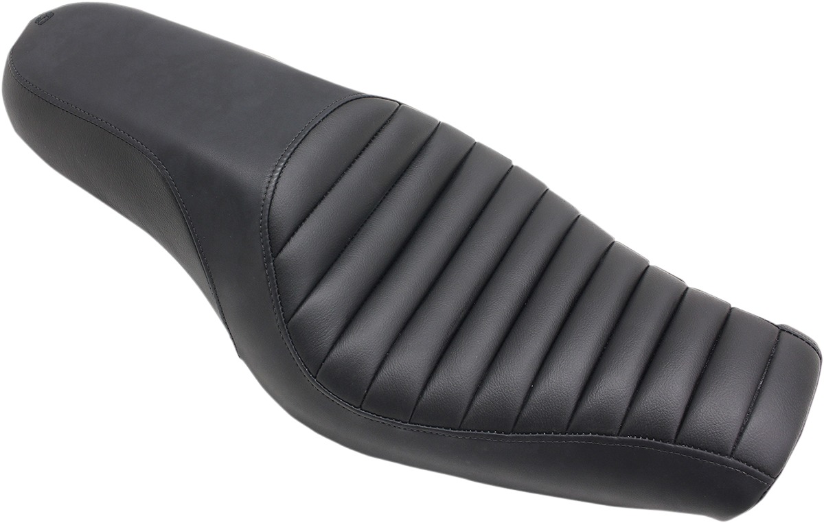 Profiler Tuck and Roll Leather 2-Up Seat Black Gel Lowest - For 04-20 Harley XL - Click Image to Close