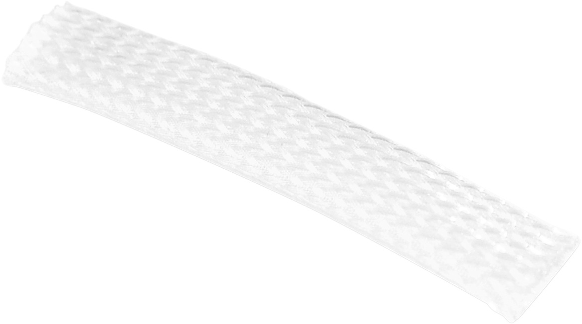 Braided Flex Sleeving 10ft. Section (3/8in. ID) - White - Click Image to Close