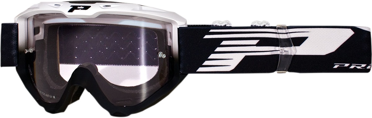 3450 Black / White Riot OTG Goggles - Light Sensitive Lens - Click Image to Close