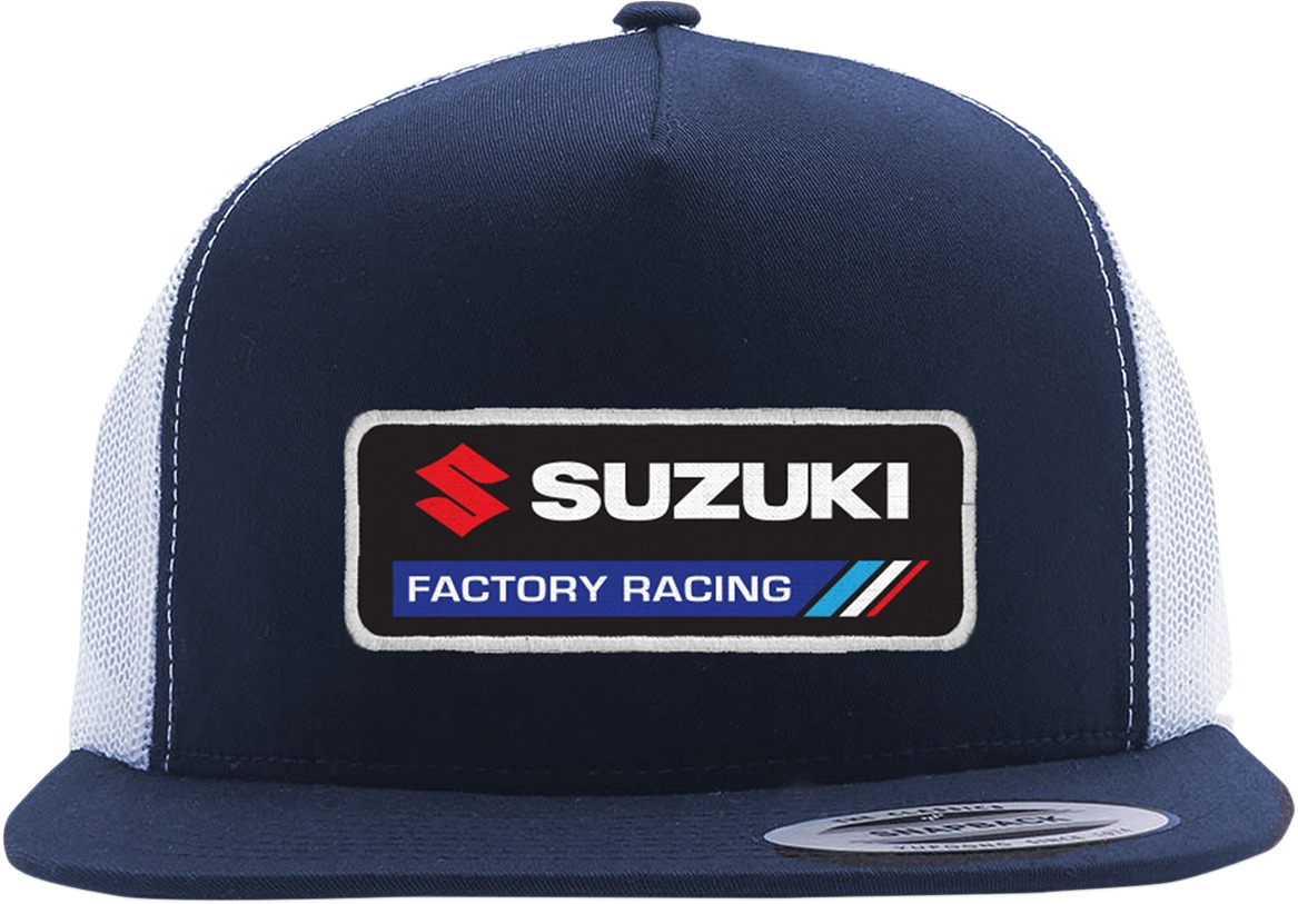 Men's Suzuki Factory Hat - Suzuki Factory Hat Nvywht One - Click Image to Close