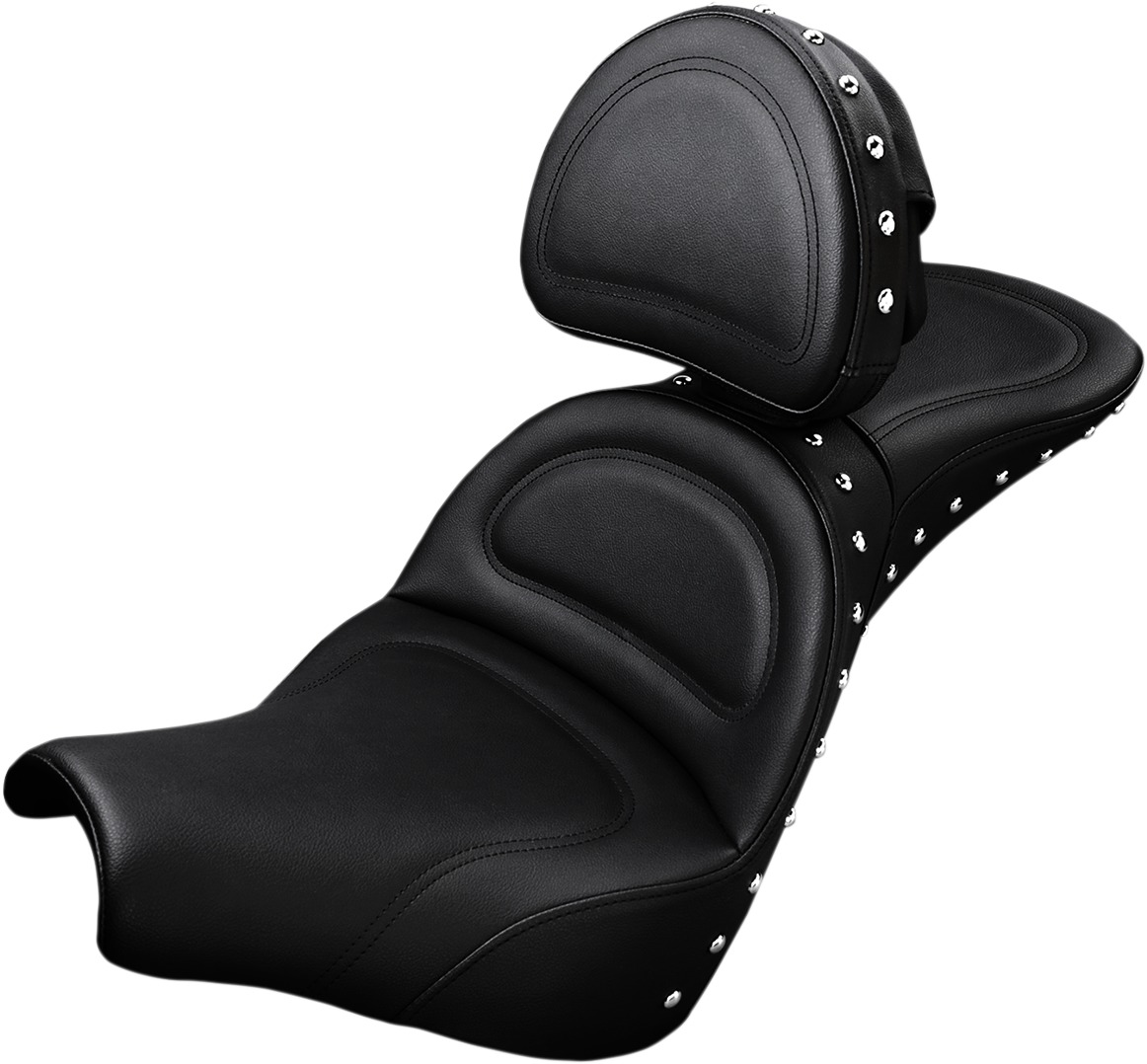 Explorer Special Studded 2-Up Seat Gel w/Backrest - For FLDE FLHC FXBB - Click Image to Close