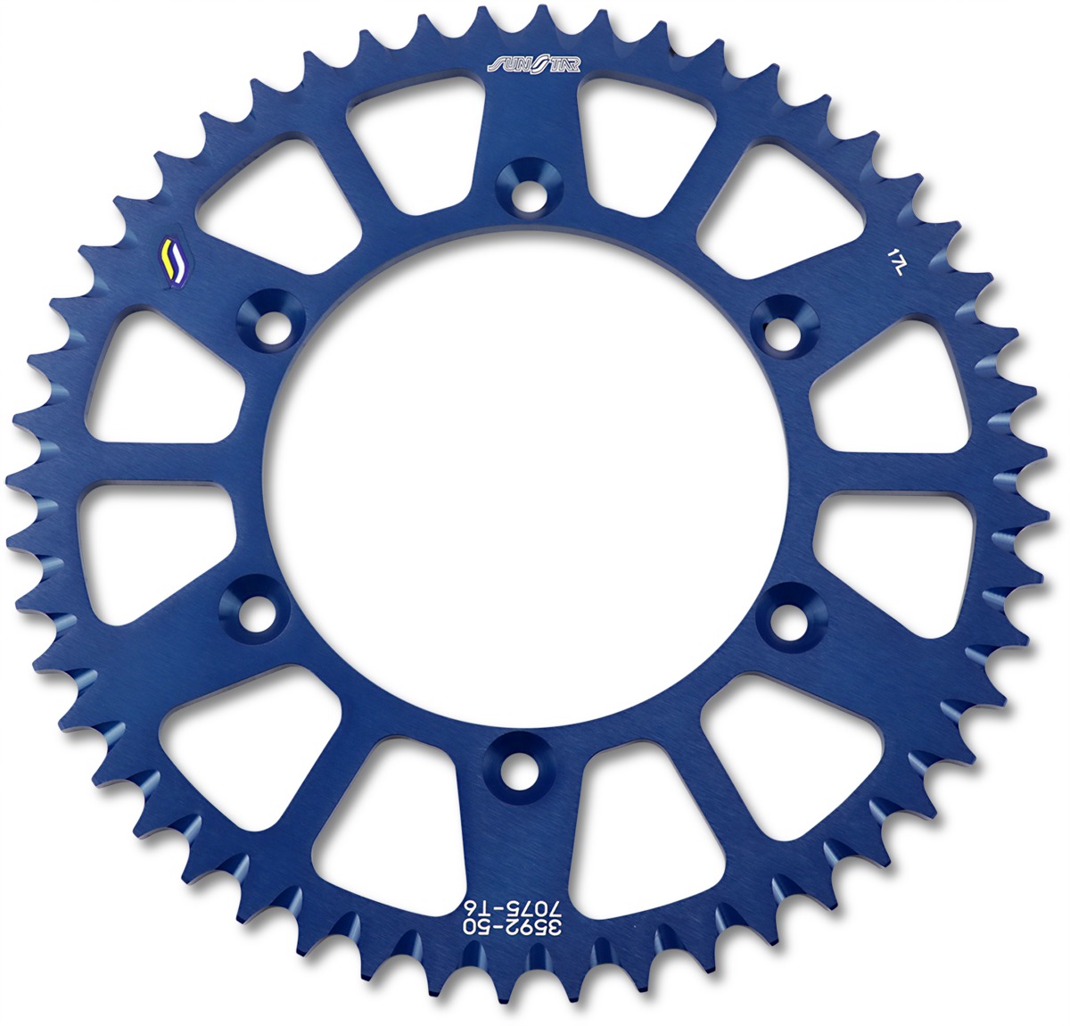 Works Triplestar Aluminum Rear Sprocket 50T Blue - Click Image to Close