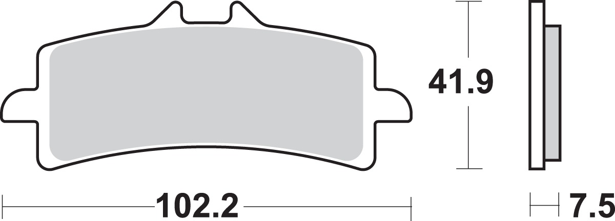 Sintered Brake Pads - 841Hs Sint Brake Pads Sbs - Click Image to Close