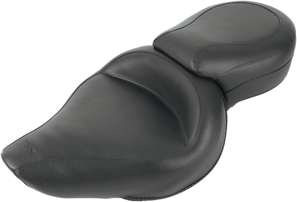 Smooth Vinyl 2-Up Seat - Black - For 04-20 Harley XL XR - Click Image to Close