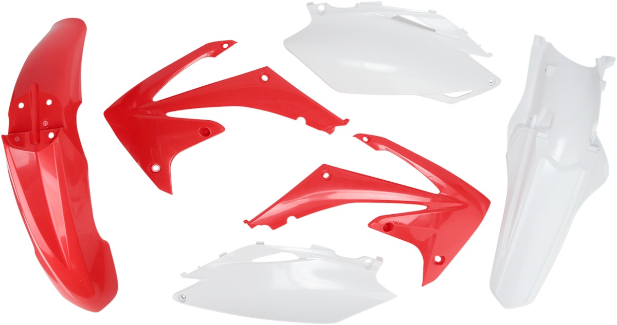 Plastic Kit - Red & White Original 12-13 - For 09-12 Honda CRF450R 10-13 CRF250R - Click Image to Close