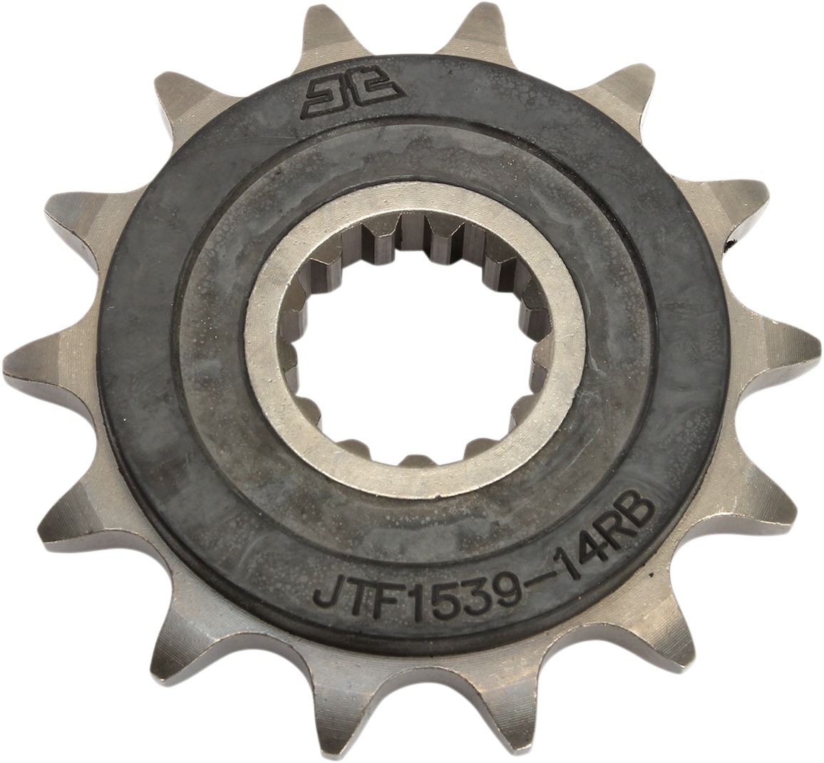 Front Steel Countershaft Sprocket w/ Rubber Damper - 14 Tooth 520 - Click Image to Close