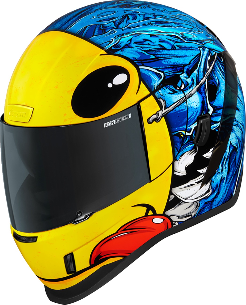 ICON Airform Brozak MIPS Helmet - S Blue/Yellow - Full-face helmet with MIPS technology. - Click Image to Close