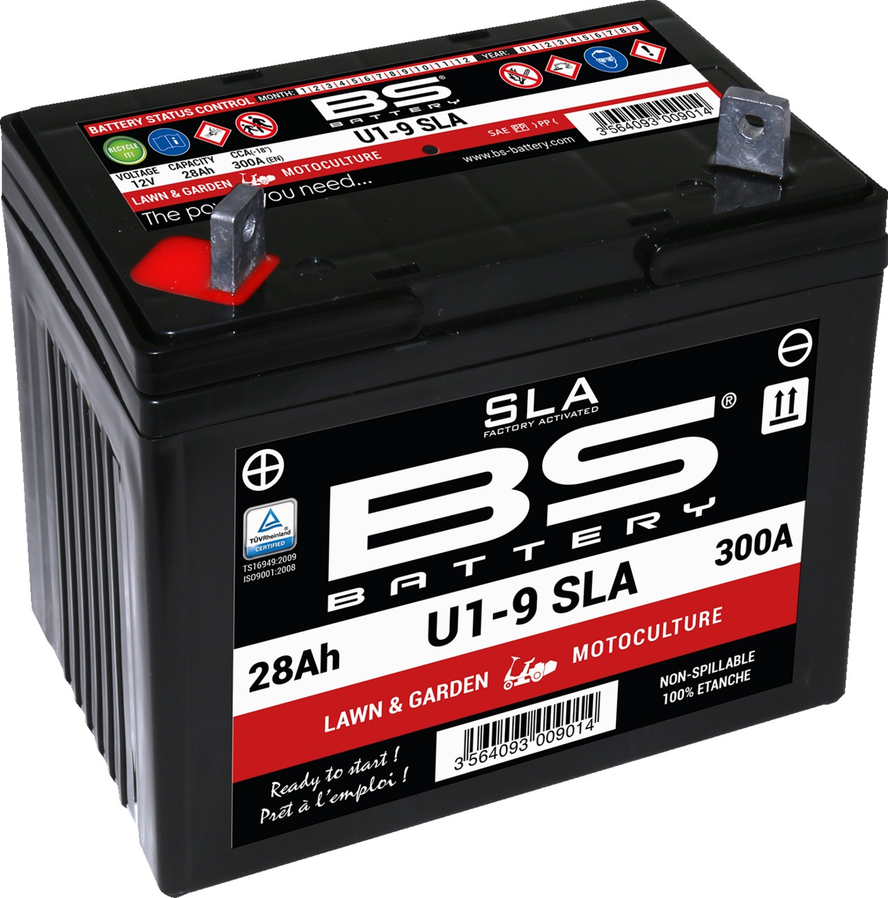 U1-9 SLA Factory Activated AGM Maintenance Free Battery - Replaces U1-9 & U1-32 Battery - Click Image to Close