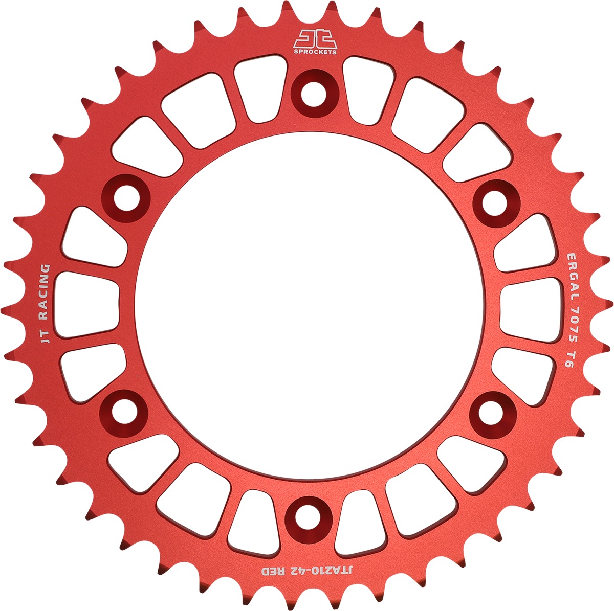 Red Aluminum Rear Sprocket - 42 Tooth 520 - For Honda CR/F XR & Beta RR - Click Image to Close