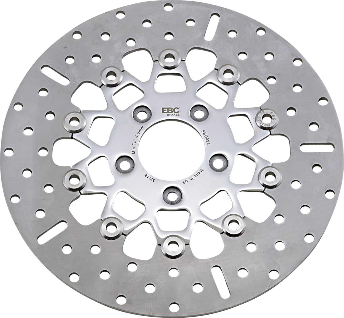 Polished Wide Band Front Brake Rotor 292mm - Click Image to Close