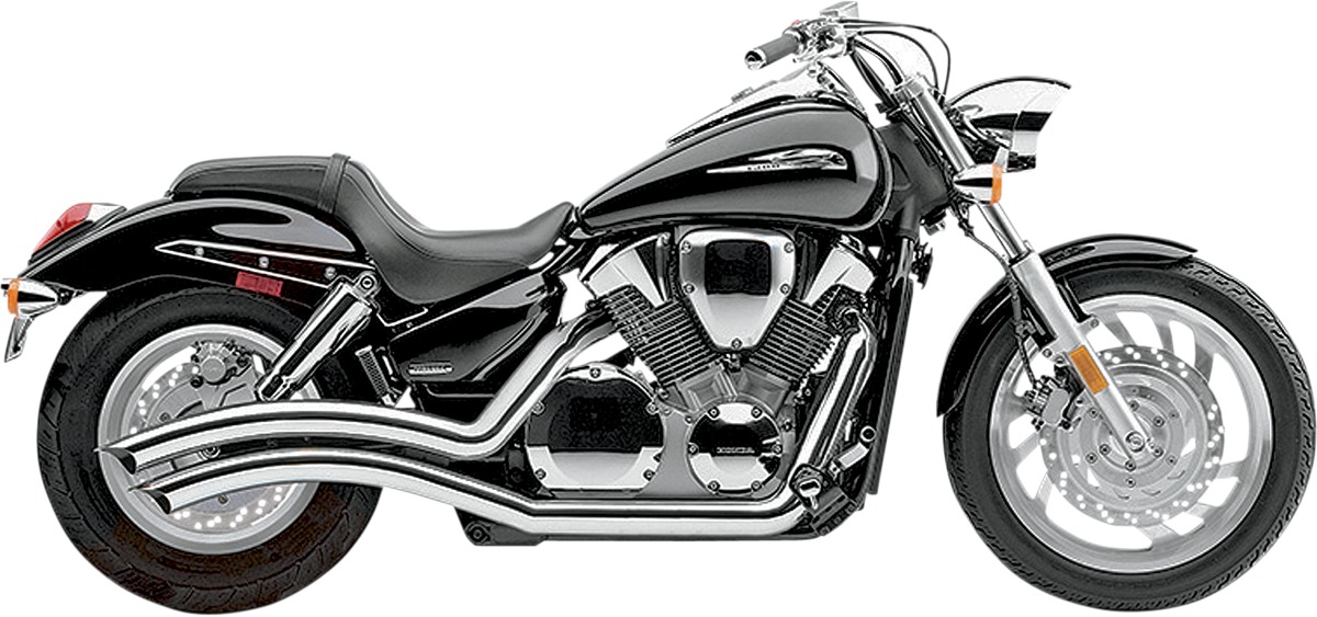 Speedster Swept Chrome Full Exhaust - For 04-09 Honda VTX1300C - Click Image to Close