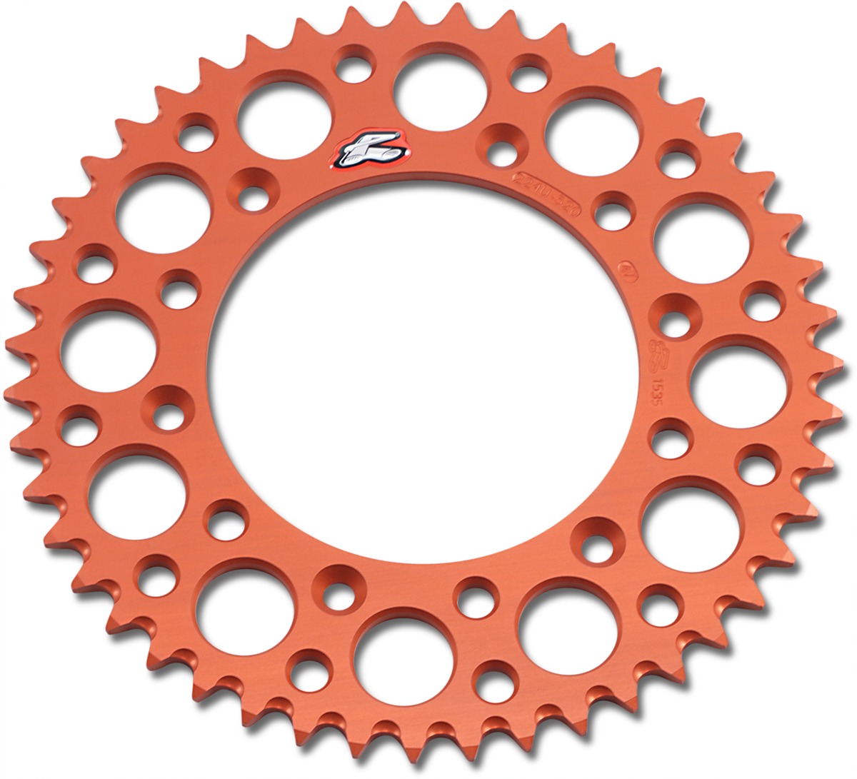 7075-T6 Aluminum 47T Rear Sprocket Orange - Click Image to Close