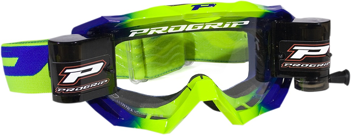 3200 Fluorescent Yellow Venom OTG Goggles - Clear Lens w/ Roll-Off System - Click Image to Close