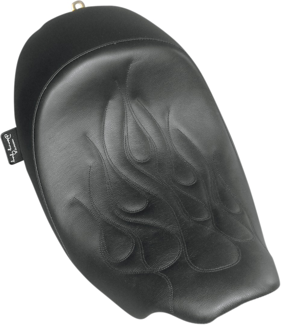 Speedcradle Flame Stitched Solo Seat Low & Upfront - For FLH FLT - Click Image to Close