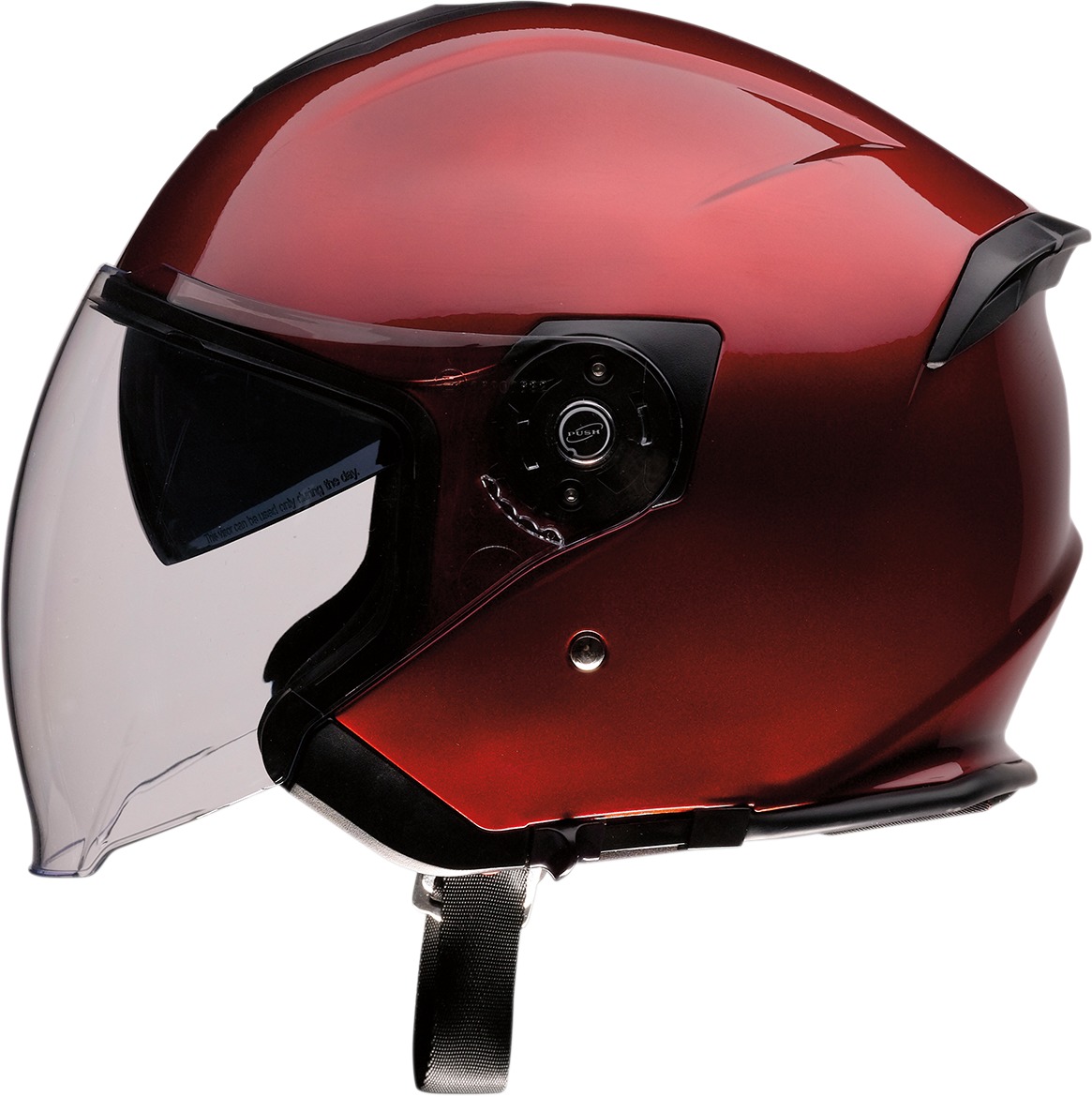 Road Max Solid Open Face Street Helmet Red Small - Click Image to Close