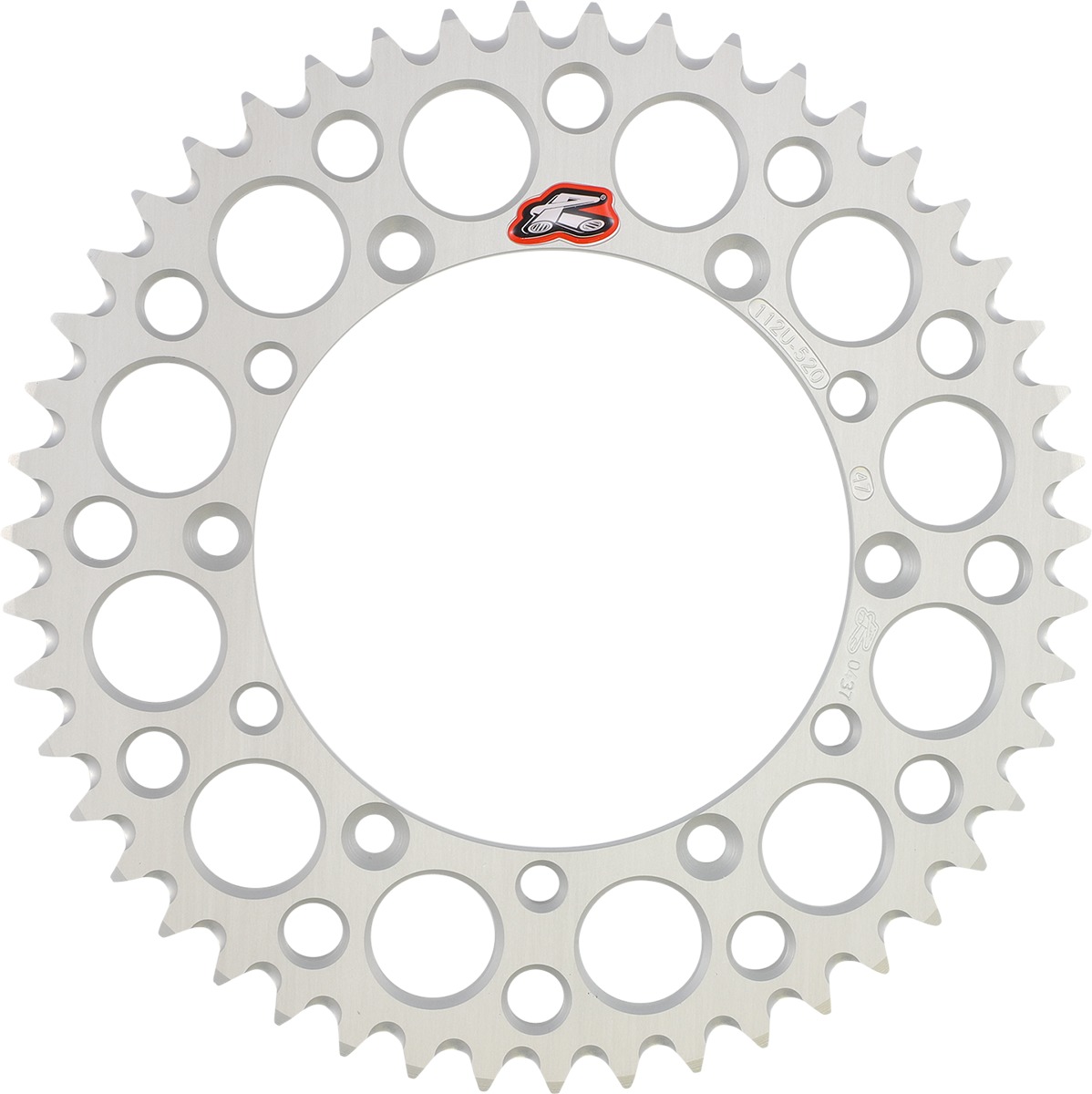 Rear Sprocket Grooved - Silver 520-47 Teeth - For 87-89 Kawasaki KX250 2-Stroke/ 87-04 KX500 - Click Image to Close