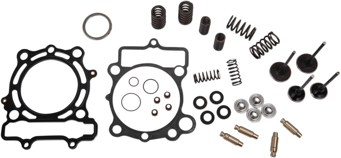 Cylinder Head Service Kit - Valves, Guides, Springs, Gaskets - For 09-16 KX250F - Click Image to Close