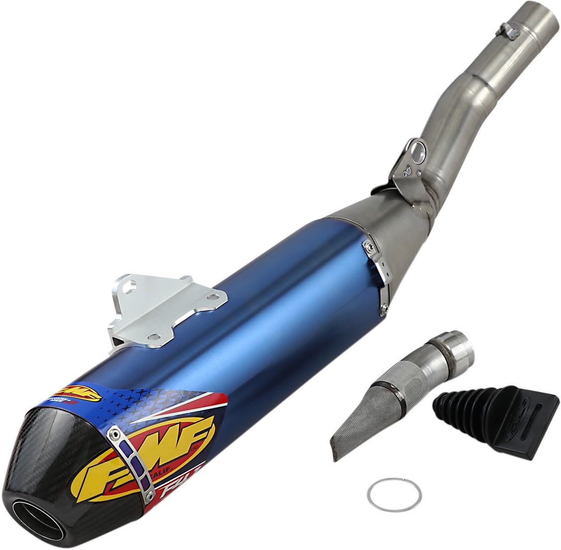 Blue Factory 4.1 RCT Slip On Exhaust Ti/CF - For 18-25 YZ450F & 19-25 WR450F - Click Image to Close