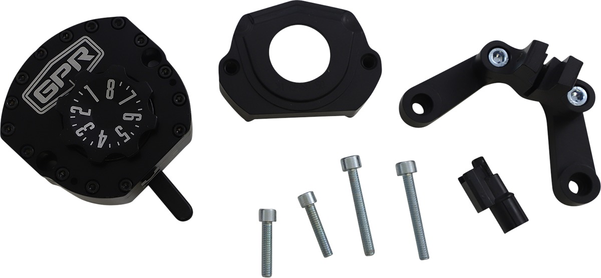 Black V5 Steering Damper - For 09-24 Suzuki GSXR1000 - Click Image to Close