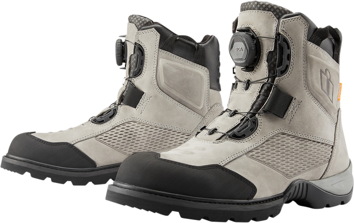 Gray Stormhawk Boots - Size 9 - Waterproof Street Bike Boots - Click Image to Close