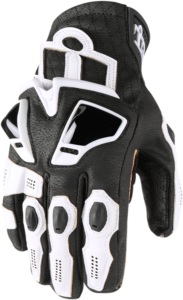 Hypersport Leather Cold Weather Short Cuff Gloves - White Men's 3X-Large - Click Image to Close