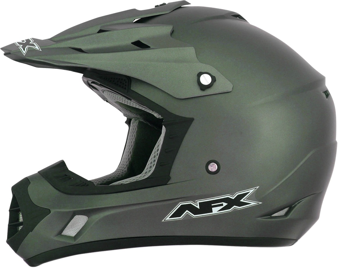 FX-17 Full Face Offroad Helmet Matte Green Medium - Click Image to Close