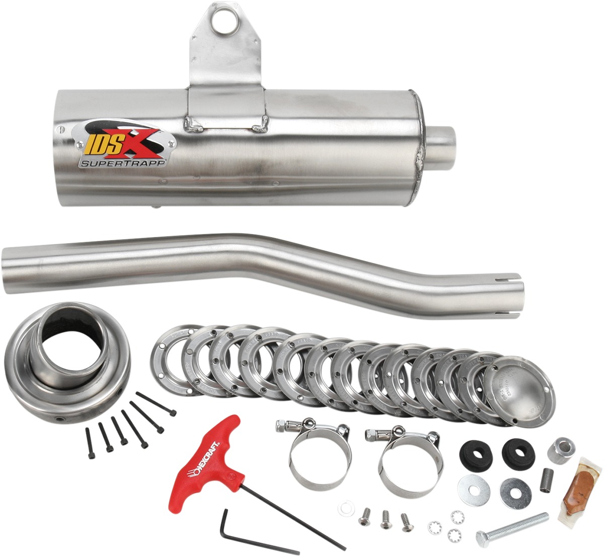 IDSX Slip On Exhaust Muffler - For 05-11 Suzuki 700/750 King Quad 4x4 - Click Image to Close