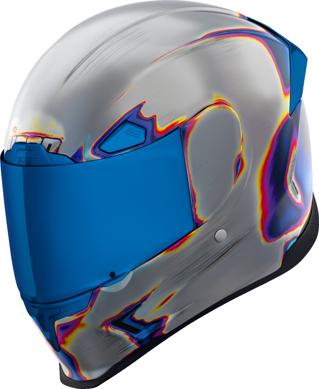 ICON Airframe Pro Reentry Helmet Silver L - Full-face helmet with Reentry graphic - Click Image to Close