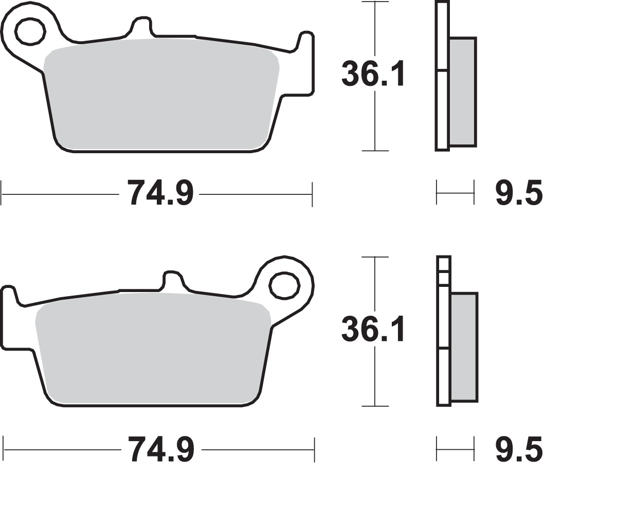 Sintered Brake Pads - 604Si Race Brake Pads Sbs - Click Image to Close